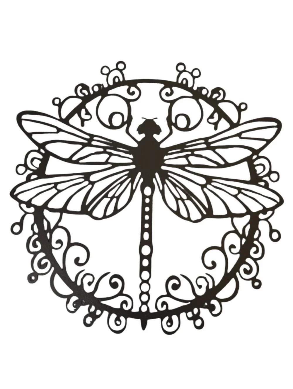 Black Metal Dragonfly Wall Art